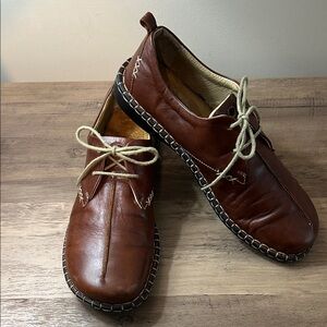 Josef Seibel Women's Lindsay Oxford Flat, Brandy, Size 8